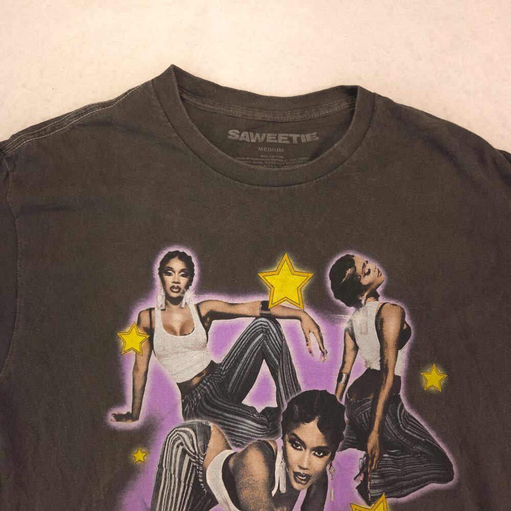 Sweetie Band Casual Graphic Crew Neck Short Sleeve T Shirt Mens Size M Black